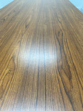 Load image into Gallery viewer, 12ft Cafeteria Lunch Table w/ Stool Seat, Wood Grain Top, Green Seat, Adult Size (RF)