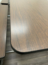 Load image into Gallery viewer, 12ft Cafeteria Lunch Table w/ Bench Seat, Walnut, Adult Size (RF)