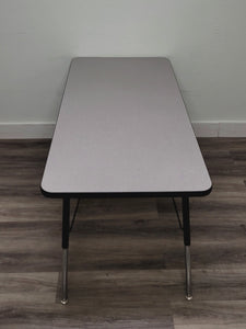 30" x 60" Rectangle Activity Table, Adjustable Legs, Gray Top (RF)