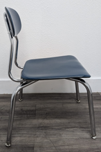 Load image into Gallery viewer, 18 inch Melsur Student Chair, Light Navy Blue, Hard Plastic, Chrome Swivel Glide (RF)
