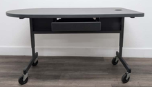 Load image into Gallery viewer, Teacher Desk - 30&quot;D x 60&quot;W, Gray Top, Black Frame (RF)
