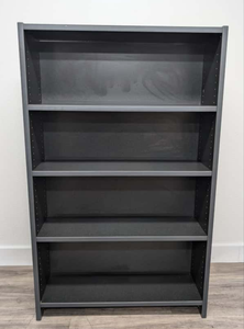 Single Sided Bookcase, L37 in x W12 in x H60 in, Wood, 4 Levels (RF)