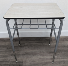 Load image into Gallery viewer, Virco Adjustable Student Open Front Desk w/ Gray Wood Grain Color Top, U Brace (RF)
