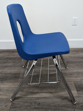Load image into Gallery viewer, 18 inch Stack Student Chair w/ Book Rack, Royal Blue (RF)
