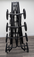 Load image into Gallery viewer, 12ft Cafeteria Lunch Table w/ 16 Stool SLED Seat, Gray Top, Black Seat, Elementary Size (RF)
