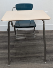 Load image into Gallery viewer, Virco Combo Desk, Teal Hard Plastic Seat, Hard Plastic Top, (RF)
