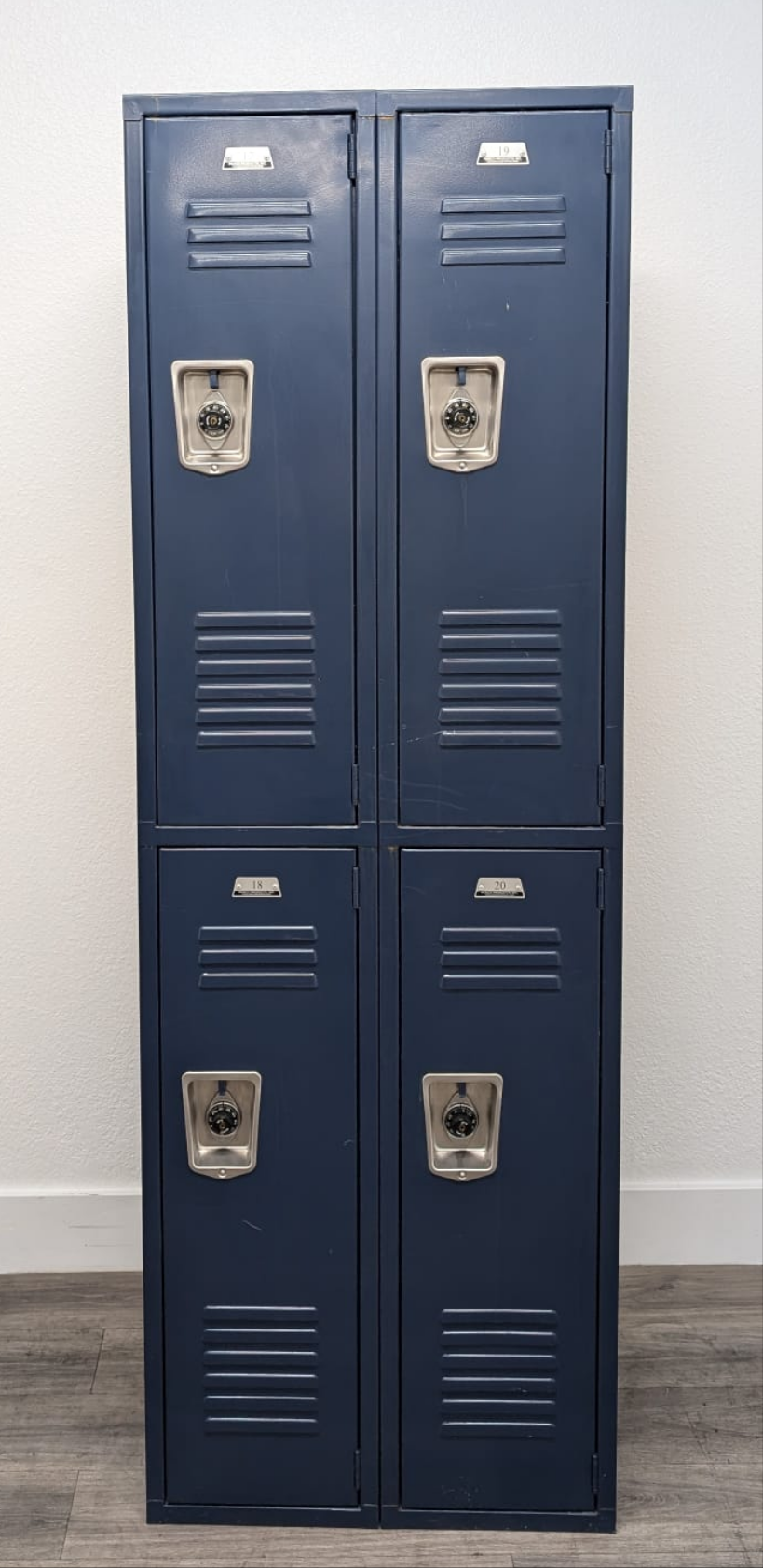 Penco Double Tier Lockers, Metal, 8 Doors w/ Combination Locks (RF Penco Double Tier Lockers, Metal, 8 Doors w/ Combination Locks (RF
