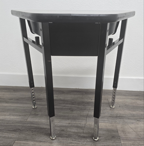 Triangular Open Front Student Desk, Gray Top (RF)