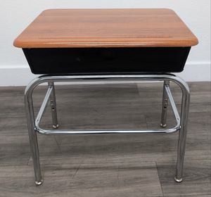 Academia Adjustable Student 1200 Series Open Front Desk w/ Hard Plastic Wild Cherry Color Top, U Brace (RF)
