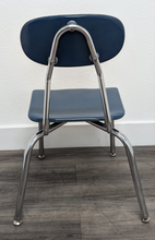 Load image into Gallery viewer, 18 inch Melsur Student Chair, Light Navy Blue, Hard Plastic, Chrome Swivel Glide (RF)
