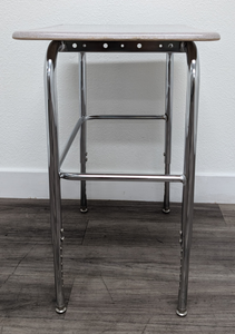 Academia Student Desk w/ Hard Plastic  Gray Top, U Brace, No Book Box, Non Adjustable (RF)