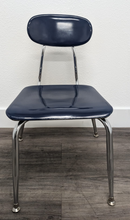 Load image into Gallery viewer, 16 inch Melsur Student Chair, Navy Blue, Hard Plastic, Chrome Swivel Glide (RF)
