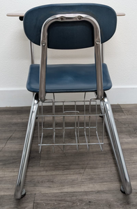 KI Ivy League Combo Desk, Hunter Green Hard Plastic Seat, Gray Spectrum Hard Plastic Top, Basket, Sled Base (RF)