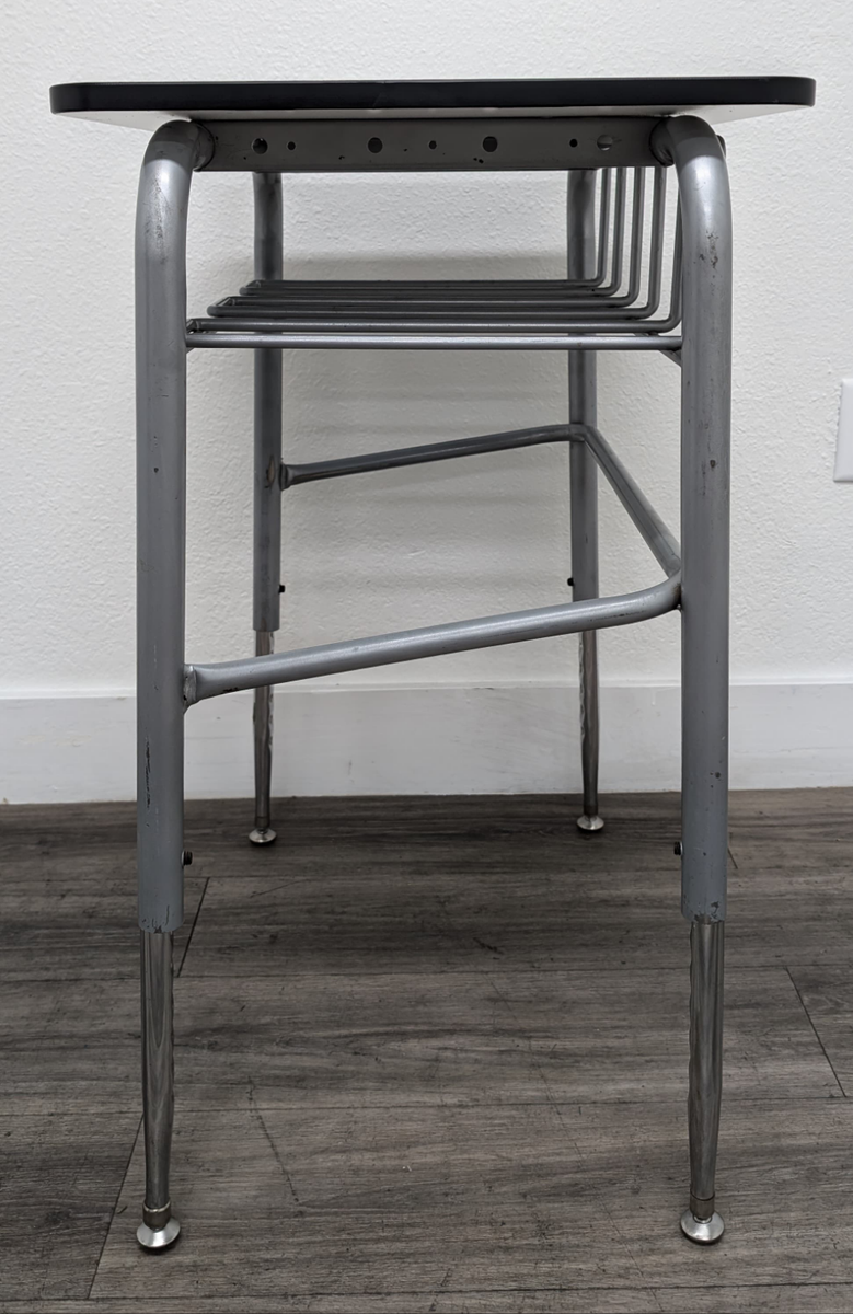 Virco Adjustable Student Open Front Desk w/ Woodstone Top, U Brace (RF ...