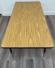 Load image into Gallery viewer, 36&quot; x 72&quot; Rectangle Activity Table, Adjustable Legs, Wood Grain Top (RF)
