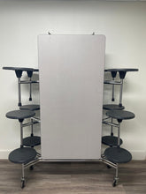 Load image into Gallery viewer, 10ft Cafeteria Lunch Table w/ 12 Stool Seat, Gray Top, Dark Gray Seat, Adult Size (RF)
