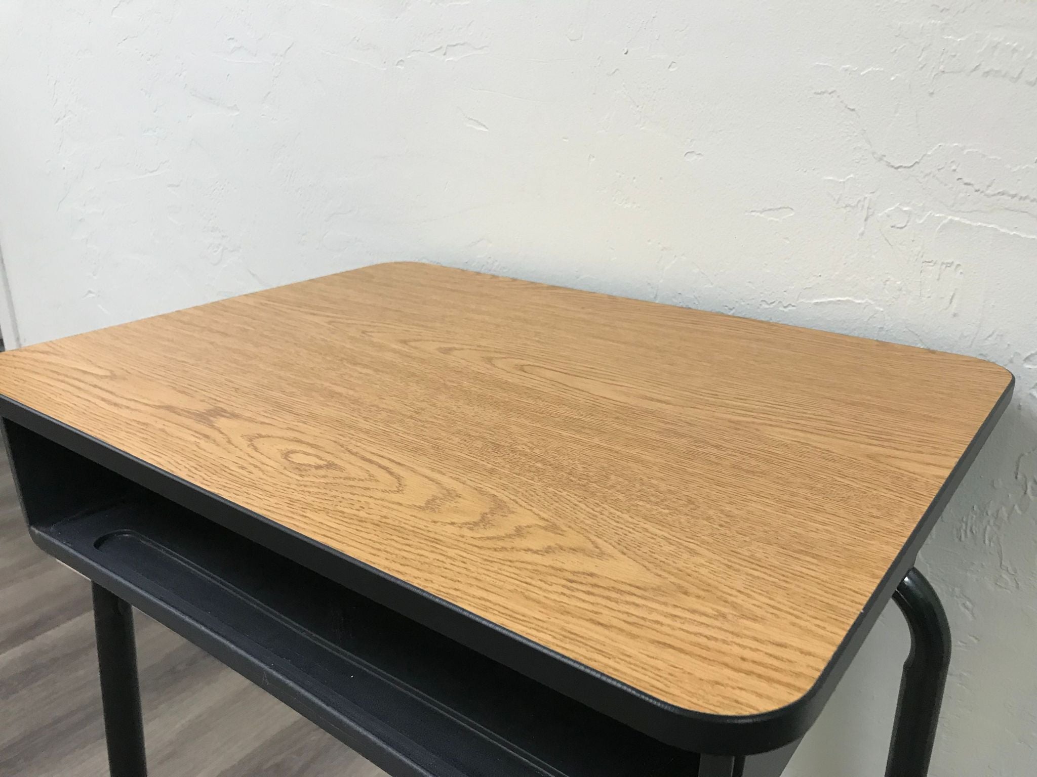 Open Front Student Desk, Wood Grain Top (RF)