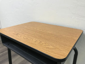 Open Front Student Desk, w/ NEW Replacement Wood Grain Top (RF)