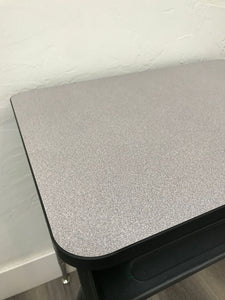 Open Front Student Desk, w/ NEW Replacement Gray Laminate Top (RF)