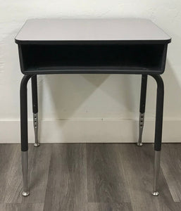 Open Front Student Desk, w/ NEW Replacement Gray Laminate Top (RF)