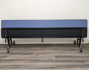 8ft Mobile Convertible Bench Table, Blue, Adult Size (RF)