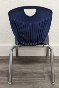 16 inch Academia Stack Student Chair, Navy Blue (RF)
