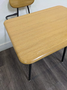 Melsur Combo Desk, Fusion Maple Hard Plastic Seat, Hard Plastic Top, Book Rack (RF)