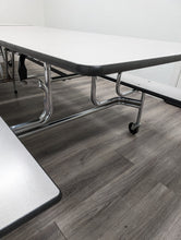 Load image into Gallery viewer, 12ft Cafeteria Lunch Table w/ Foldable Bench Seat, Gray Color, Adult Size (RF)
