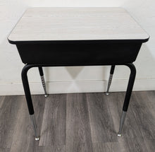 Load image into Gallery viewer, Open Front Student Desk, w/ NEW Replacement Gray Wood Grain Laminate Top (RF)
