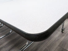 Load image into Gallery viewer, 10ft Cafeteria Lunch Table w/ Stool Seat, Gray Top, Burgundy Seat, Adult Size (RF)
