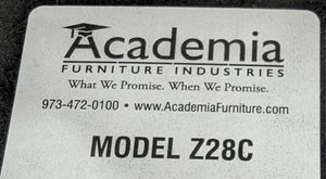 18 inch Academia Rolling Chair, Z28C, Black (RF)