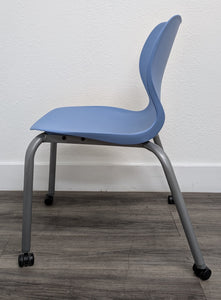 18in Artco Bell On Rollers Student Chair, Light Blue – School Excess