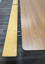 Load image into Gallery viewer, 12ft Cafeteria Lunch Table w/ Foldable Woodgrain Top, Yellow Bench Seat, Adult Size (RF)

