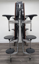 Load image into Gallery viewer, 10ft Cafeteria Lunch Table w/ 12 Stool Seat, Gray Top, Black Seat, Oval, Adult Size (RF)
