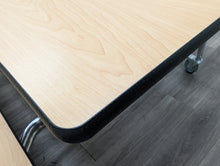 Load image into Gallery viewer, 12ft Cafeteria Lunch Table w/ Bench Seat, Light Oak Wood Grain, Adult Size (RF)
