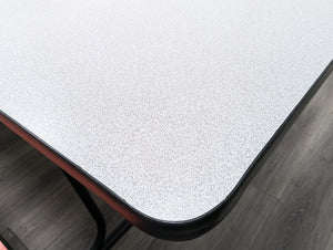 12ft Cafeteria Lunch Table w/ Peach Bench Seat, Gray, Adult Size (RF)
