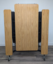 Load image into Gallery viewer, 10ft Cafeteria Lunch Table w/ Bench Seat, Black Frame, Wood Grain, Adult Size (RF)
