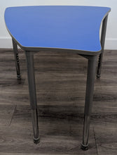 Load image into Gallery viewer, Artco Bell Kite Student Desk, Adjustable, Royal Blue and Sky Blue Top, w/ Metal Gray Book Box (RF)
