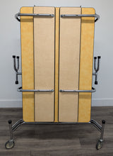 Load image into Gallery viewer, 8FT CAFETERIA LUNCH TABLE W/ FOLDABLE BENCH SEAT, YELLOW TOP, BEIGE BENCH, ELEMENTARY SIZE (RF)
