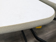 Load image into Gallery viewer, 60in Round Cafeteria Lunch Table w/ Bench Seat, White Top, Blue Seat, Adult Size (RF)
