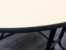 Load image into Gallery viewer, 60 inch x 48 inch Round Cafeteria Lunch Table w/ 8 Stool Seat, Maple Top, Black Seat, Elementary Size (RF) (Copy)
