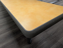 Load image into Gallery viewer, 12ft Cafeteria Lunch Table w/ Foldable Gray Top, Yellow Bench Seat, Adult Size (RF)
