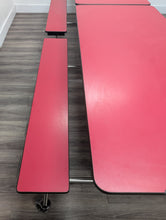 Load image into Gallery viewer, 12ft Cafeteria Lunch Table w/ Bench Seat, Red, Adult Size (RF)

