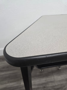Triangular Open Front Student Desk, Gray Top (RF)