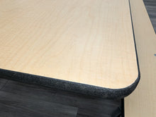 Load image into Gallery viewer, 12FT CAFETERIA LUNCH TABLE W/ FOLDABLE BENCH SEAT, MAPLE TOP, MAPLE BENCH, PRE SCHOOL SIZE (RF)
