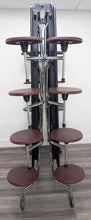 Load image into Gallery viewer, 12ft Cafeteria Lunch Table w/ 16 Stool Seat, Gray Top, Burgundy Seat, Elementary Size (RF)
