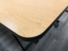 Load image into Gallery viewer, 12ft Cafeteria Lunch Table w/ Bench Seat, Light Oak Wood Grain, Adult Size (RF)
