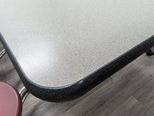 Load image into Gallery viewer, 12ft Cafeteria Lunch Table w/ 16 Stool Seat, Dark Sage Top, Burgundy Seat, Elementary Size (RF)
