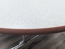 Load image into Gallery viewer, 10ft Cafeteria Lunch Table w/ 12 Stool Seat, Gray Top, Burgundy Seat, Oval, Adult Size (RF)
