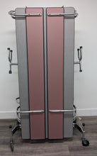 Load image into Gallery viewer, 12ft Cafeteria Lunch Table w/ Foldable Bench Seat, Dark Gray Top, Burgundy Bench, Elementary Size (RF)
